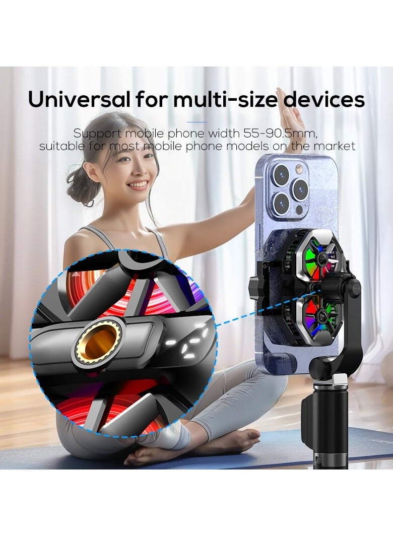 Mobile Phone Cooler for Game Fan PUBG, Designed iPhone 12/13 Series, Live Streaming and Vlog, Semiconductor Heatsink Without Noise iOS Android, ipad Tablet - Image 2