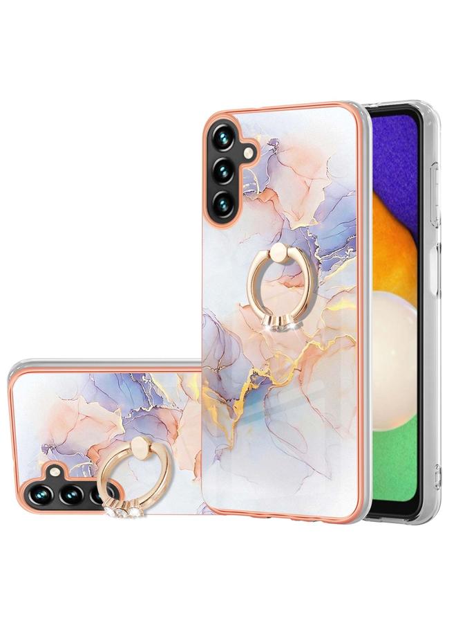 اس-توب جراب لهاتف Samsung Galaxy A55 5G مطلي بالكهرباء IMD TPU مع حلقة - Image 1