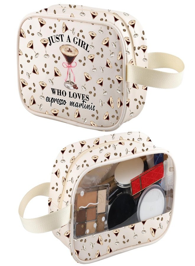 XYANFA Espresso Martini Clear Makeup Bag Espresso Martini Lover Gift Coffee Cocktail Travel Toiletry Bag Organizer Pouch Cosmetic Bag (EXPRESSO MARTINIS tm) - Image 1