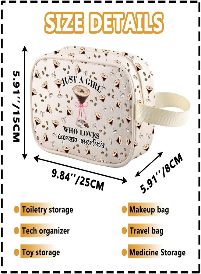 XYANFA Espresso Martini Clear Makeup Bag Espresso Martini Lover Gift Coffee Cocktail Travel Toiletry Bag Organizer Pouch Cosmetic Bag (EXPRESSO MARTINIS tm) - Image 2