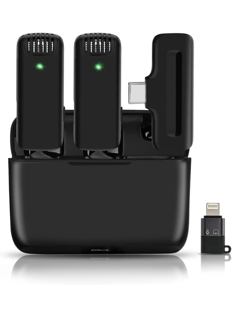 GREEN LION J13 Wireless Microphone Mic, Noise Reduction Lapel Mic with Charging Case, Dual Channel Wireless Mic for YouTube, Video Recording, Facebook, Compatible with Type-C & iPhone - Image 1