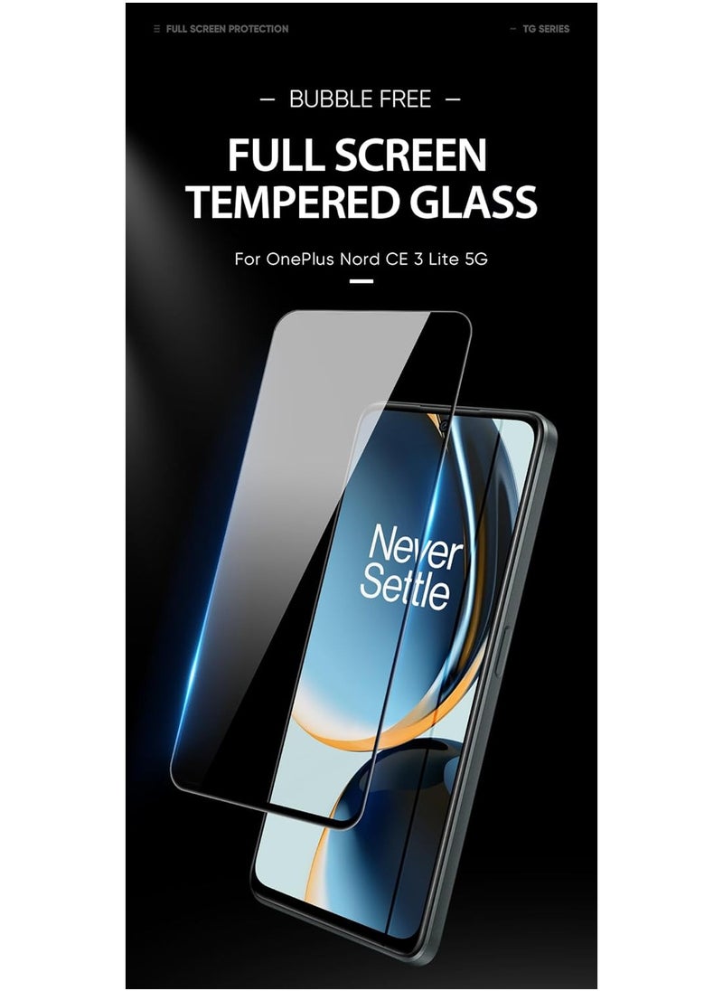 DUX DUCIS - DUX DUCIS 9D Tempered Glass Screen Protector, Designed for OnePlus Nord CE 3 Lite/Nord N30, Medium Alumina Glass Film Full Glue HD Clear Phone Screen Protector - Black - Image 1