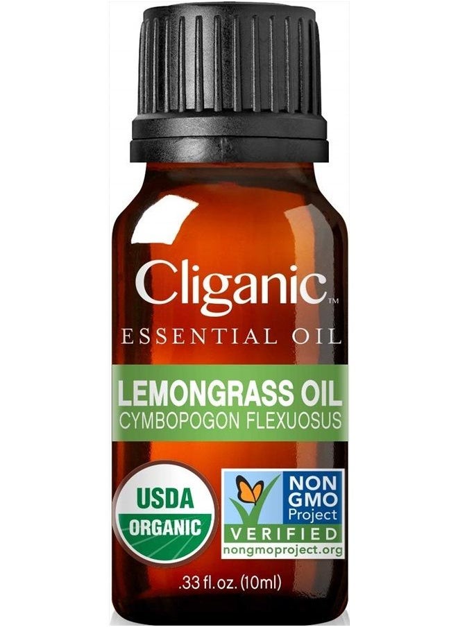 Cliganic USDA Organic Lemongrass Essential Oil - 100% Pure Natural Undiluted, for Aromatherapy Diffuser | Non-GMO Verified  - Image 1