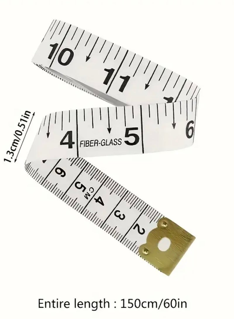 كلين ويف 1 قطعة شريط قياس الجسم القابل للسحب – 60 بوصة/150 سم شريط قياس الخصر والجسم للياقة البدنية وفقدان الوزن والخياطة والخياطة - Image 3
