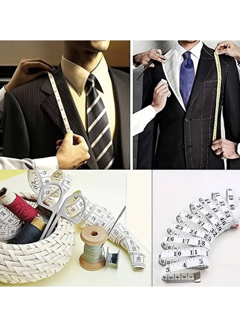 كلين ويف 1 قطعة شريط قياس الجسم القابل للسحب – 60 بوصة/150 سم شريط قياس الخصر والجسم للياقة البدنية وفقدان الوزن والخياطة والخياطة - Image 5