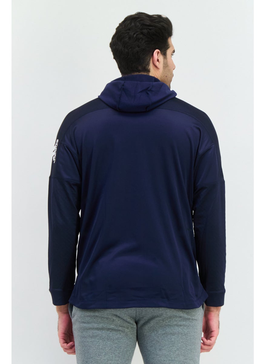 Adidas Men Sportswear Fit Long Sleeves Training Sweatshirt, Dark Navy  - Image 2