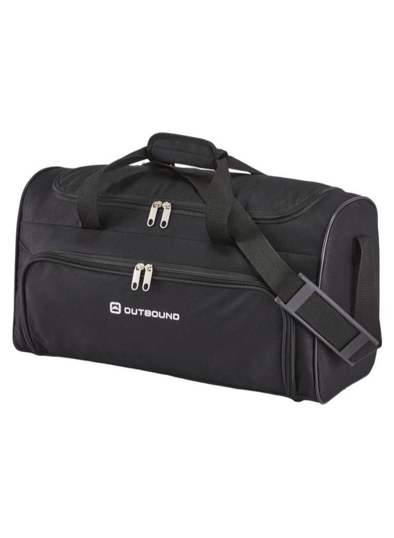 OUTBOUND 5-Piece Soft case Travel Luggage Set, Includes 26" & 21" Upright Suitcases, Duffel Bag, Boarding Tote & Toiletry Kit, Durable Polyester Construction - Black - Image 3