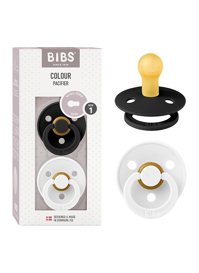 BIBS - عبوة من قطعتين من اللاتكس S1 باللونين الأسود والأبيض - Image 1