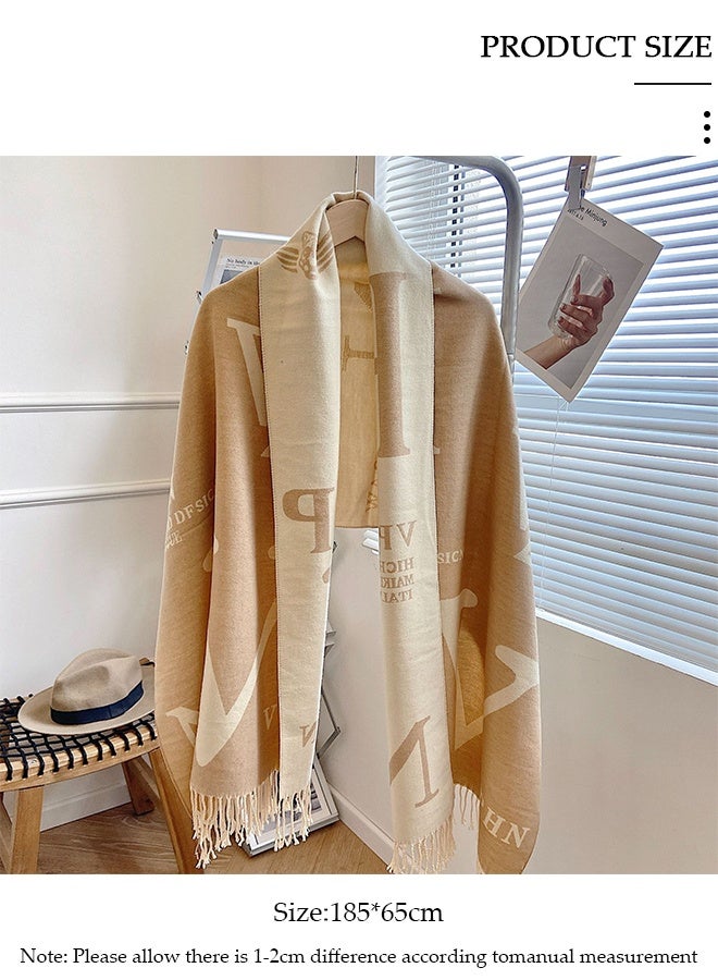 DUNISO Women's Scarves Cashmere Scarves Air-Conditioned Room Shawls Neck Protectors Coat Windbreakers Cardigan Windbreakers Office Warmth Neck Protectors Scarves - Image 2