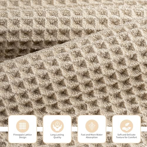 MICROFI Microfiber Waffle Bath Towels 3 Pieces Oversized Soft Absorbent Fast Drying Lint Free Includes Bath Face and Hand Towels 430 GSM - Image 3