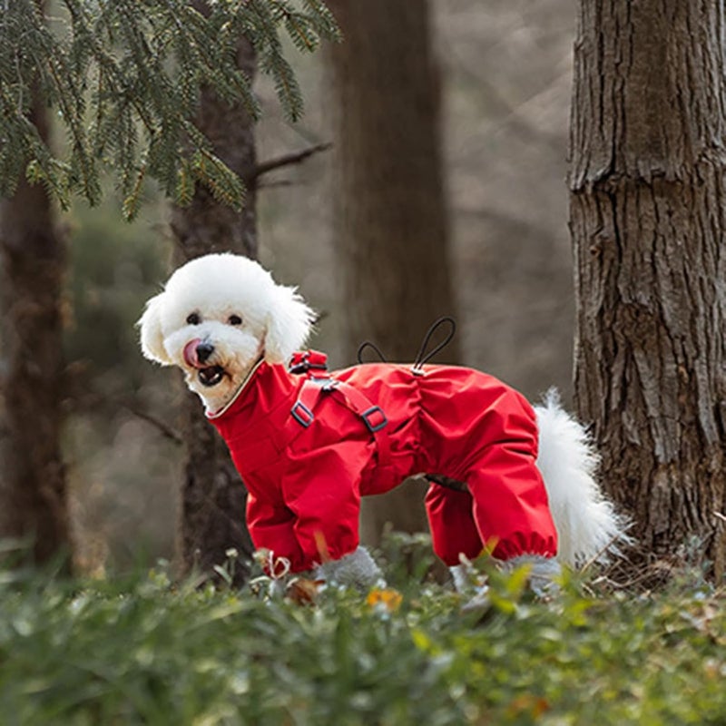 Pffiocix Large Dog Raincoat - Waterproof Windproof Rain Gear Large Dogs, Comfortable & Lightweight(Gray-XXL) - Image 3