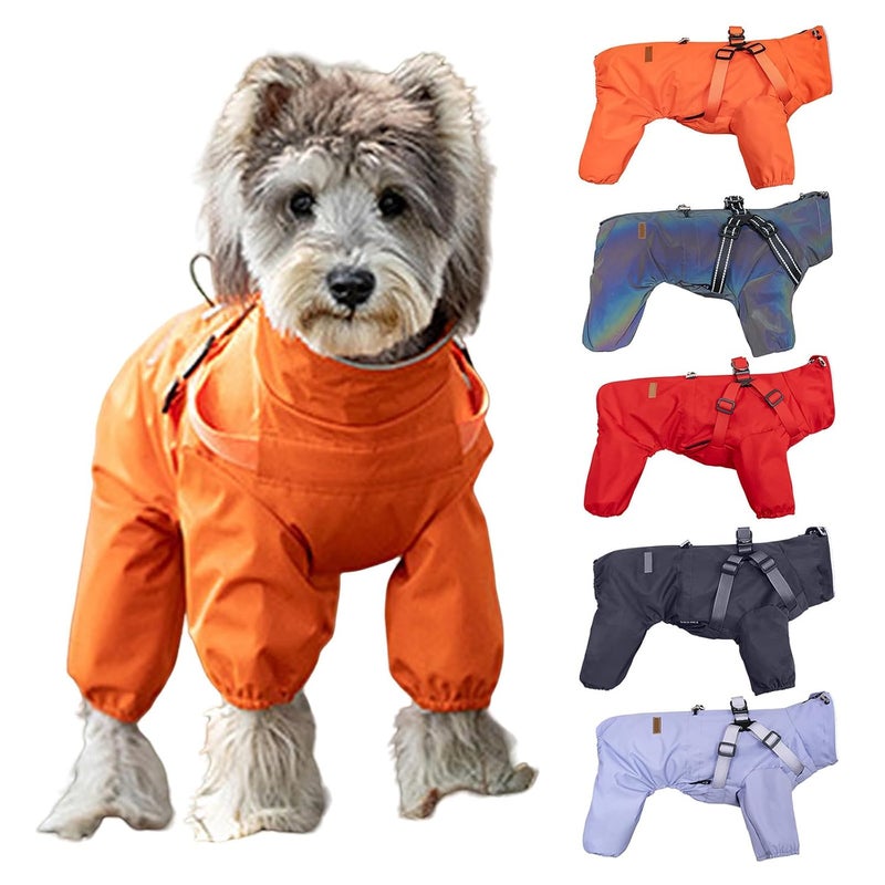 Pffiocix Large Dog Raincoat - Waterproof Windproof Rain Gear Large Dogs, Comfortable & Lightweight(Gray-XXL) - Image 2