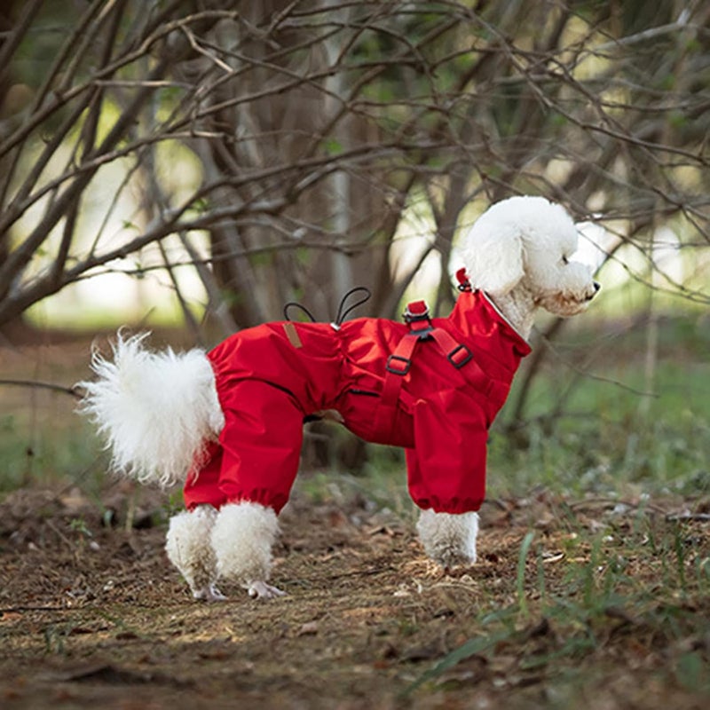 Pffiocix Large Dog Raincoat - Waterproof Windproof Rain Gear Large Dogs, Comfortable & Lightweight(Gray-XXL) - Image 4