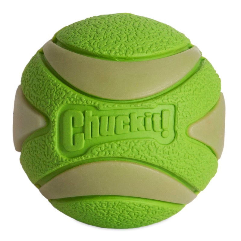 Chuckit! Max Glow Ultra Squeaker Ball, Medium (2.5 Inch Diameter), 1 Pack, for Breeds 20-60 lbs - Image 1