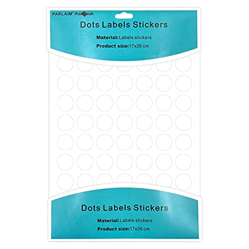 PARLAIM 1050 PCS 3/4 Inch White Circle Stickers, 15 Sheets, 0.75" Round Color Coding Dot Sticker Labels - Image 2