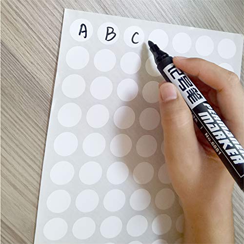 PARLAIM 1050 PCS 3/4 Inch White Circle Stickers, 15 Sheets, 0.75" Round Color Coding Dot Sticker Labels - Image 3