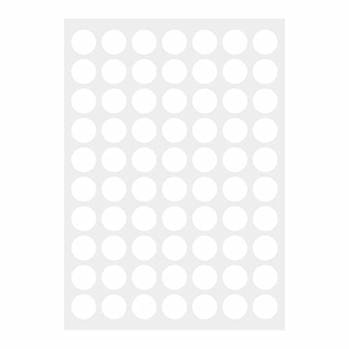 PARLAIM 1050 PCS 3/4 Inch White Circle Stickers, 15 Sheets, 0.75" Round Color Coding Dot Sticker Labels - Image 1