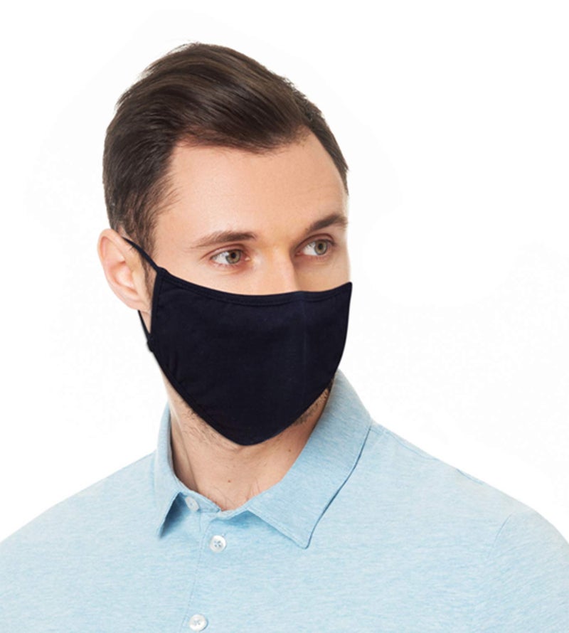 Simlu 12 Pack Premium Fabric Face Mask Reusable with Adjustable Elastic, 2 Layer,Cotton, Breathable, Nose Wire Black Cloth face Mask Washable Fits Men Women and Kids Made In USA - Image 2