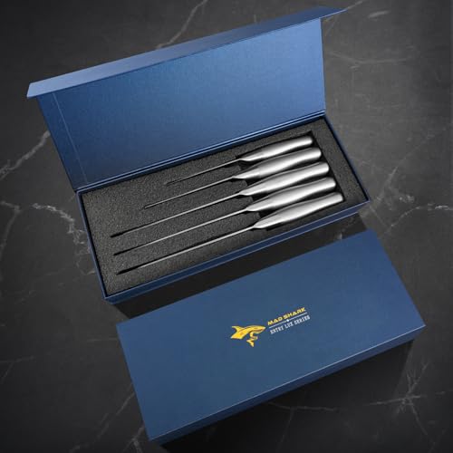 MAD SHARK Kitchen Knife Set, 5PCS Sharp Ultra Chef Knife Set, High Carbon Stainless Steel Knives Set with Ergonomic Handle, Professional Kitchen Knives Sets, Gift Box Packaging - Image 5