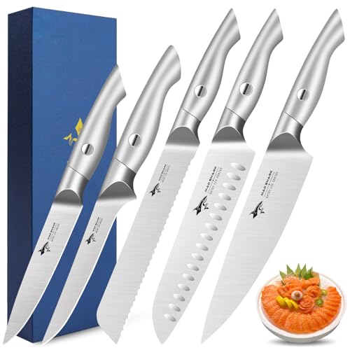 MAD SHARK Kitchen Knife Set, 5PCS Sharp Ultra Chef Knife Set, High Carbon Stainless Steel Knives Set with Ergonomic Handle, Professional Kitchen Knives Sets, Gift Box Packaging - Image 1