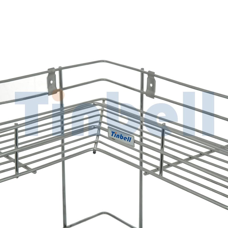 Tinbell Stainless Steel 2 Layer L Shape Corner Stand Stainless Steel L Corner for Multipurpose Storage Rack for Kitchen Bathroom 2 Layer - Image 5