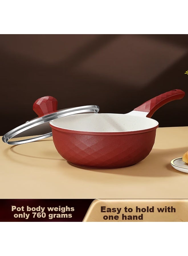 Ssn Small Wok, Maifanshi Color Non-stick Pan, Stir-fry Pan, 22cm, For Gas Stove, Single Serving, Frying Pan, Suitable For 1-2 People, Compatible With Induction Cooker - Image 4