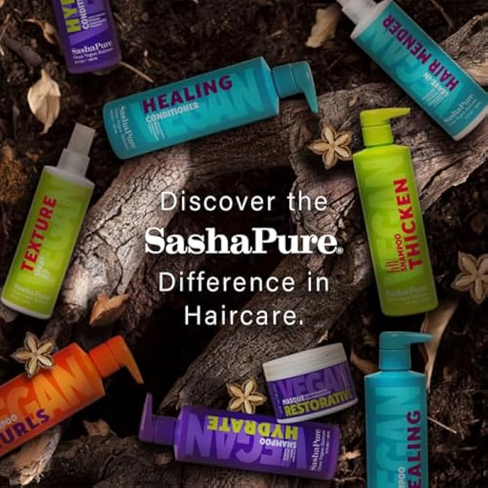 Sashapure Thicken Shampoo with Sacha Inchi Oil, Adds Volume and Fullness to Fine or Thinning Hair, Gently Cleanses Without Stripping, Sulfate and Paraben Free 15oz - Image 5