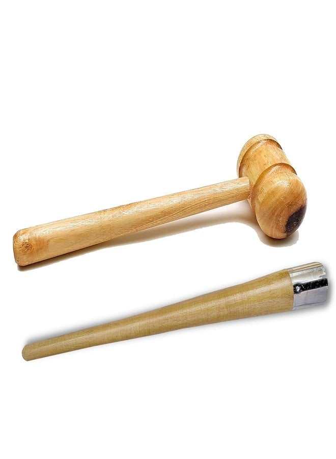 ZINGARO Commbo of Wooden Mallet Hamber for Knocking Cricket Bat and Grip Cone - Image 1
