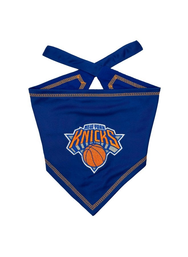 Pets First NBA New York Knicks TIE Bandana, Size Large/X-Large. Dog Bandana Scarf Bib for Pet Cat Dog. The Ultimate Game-Day, Party Bandana - Image 1