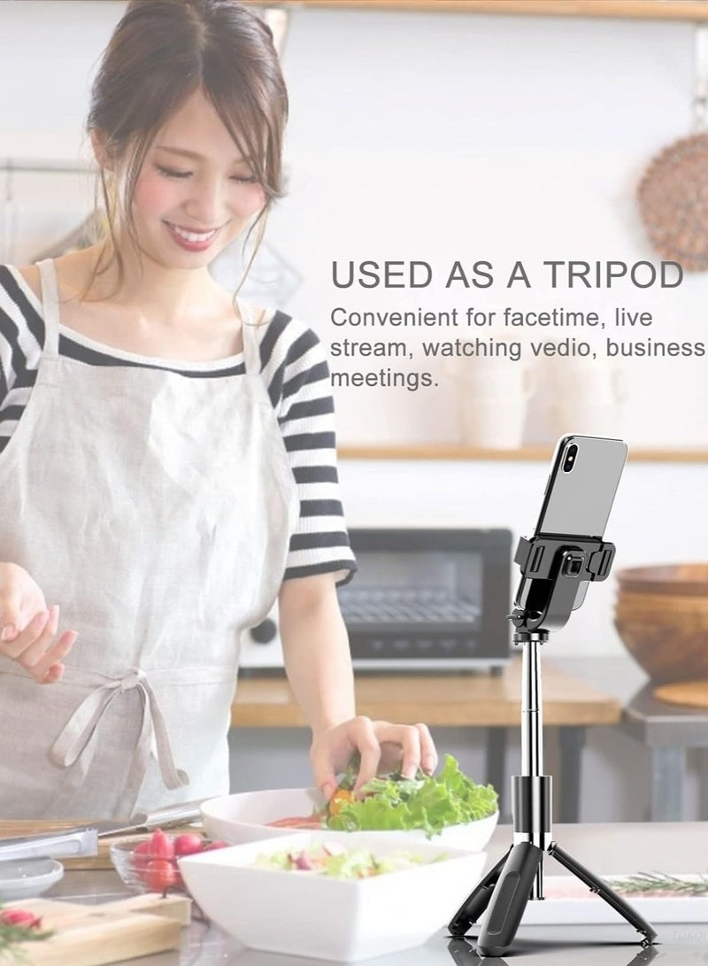 إلترازون Selfie Stick, Extendable Selfie Stick with Tripod Stand and Detachable Wireless Bluetooth Remote, Ultra Compact Selfie Stick for Mobile and All Smart Phones – Black - Image 5