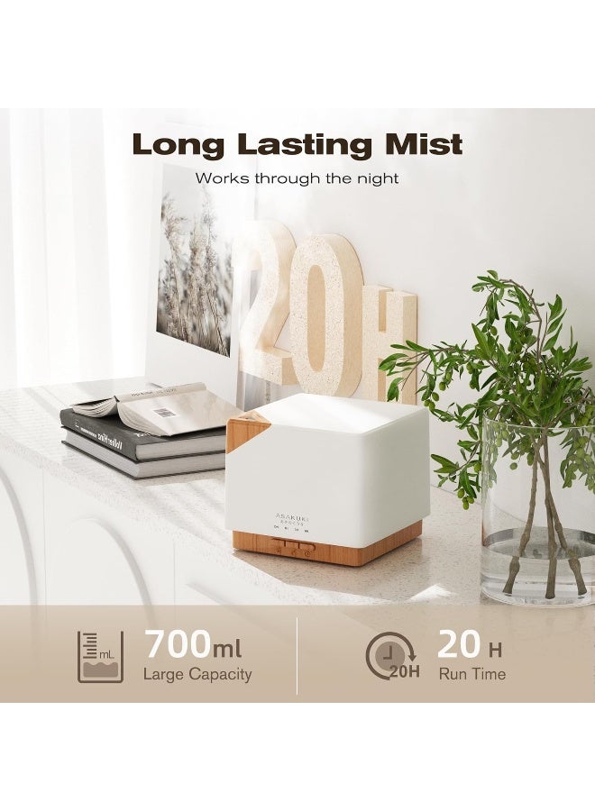 ASAKUKI 2017 700ml Premium, Essential Oil Diffuser, 5 In 1 Ultrasonic Aromatherapy Fragrant Oil Vaporizer Humidifier, Purifies The Air, Timer and Auto-Off Safety Switch, 7 LED Light Colors - Image 2