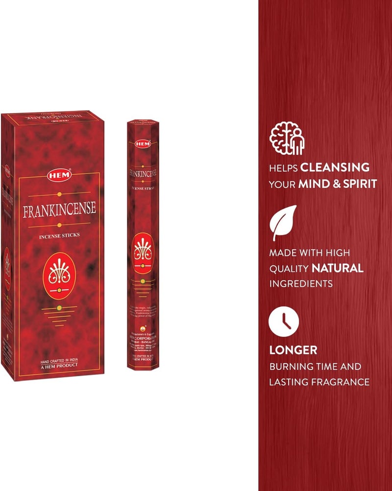 HEM Frankincense Incense Sticks - 6 Packs of 20 Sticks Each for Relaxation - Image 3