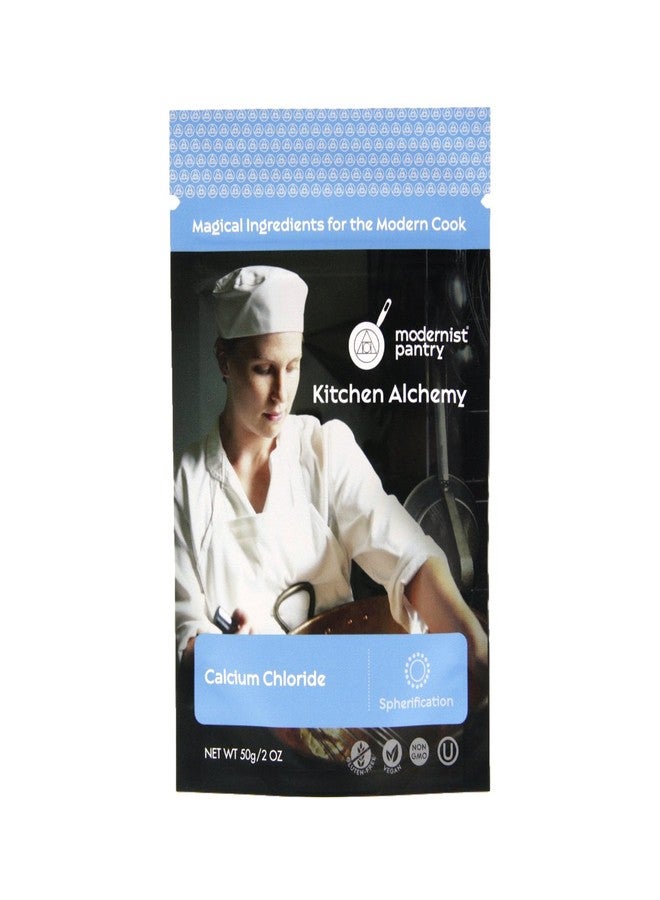 Modernist Pantry Pure Calcium Chloride ⊘ Non-GMO Vegan OU Kosher Certified - 50g/2oz - Image 1