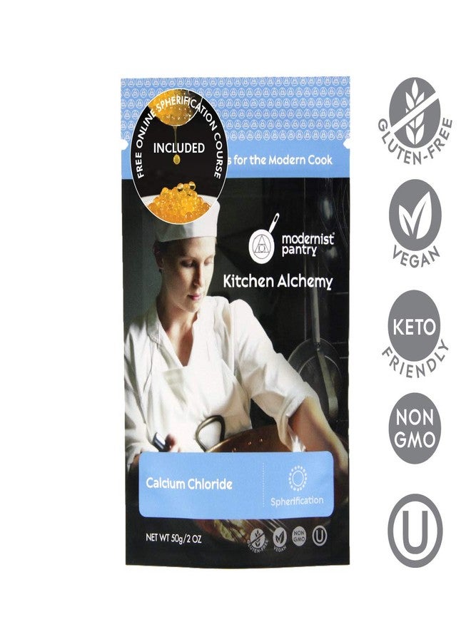 Modernist Pantry Pure Calcium Chloride ⊘ Non-GMO Vegan OU Kosher Certified - 50g/2oz - Image 2