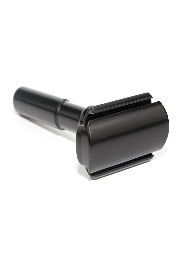 River Lake Adjustable Safety razor double edge razor Classic Safety razor, Matte black coating.RZ700 (1 Razor, 1 Leather Protective Sleeve & 10 pcs Titanium Coated Blades - Image 4