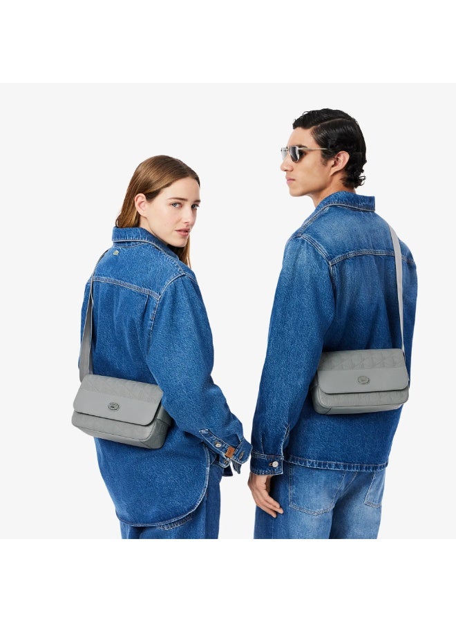 لاكوست حقيبة جلدية مونوغرام بغطاء إغلاق - Image 4