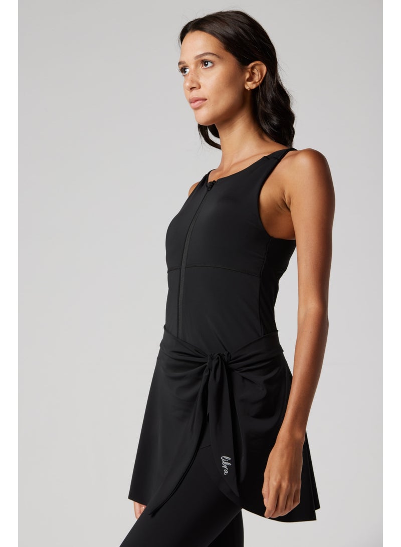 Libra Sport Wave Cover-Up Skirt - Black - Image 3