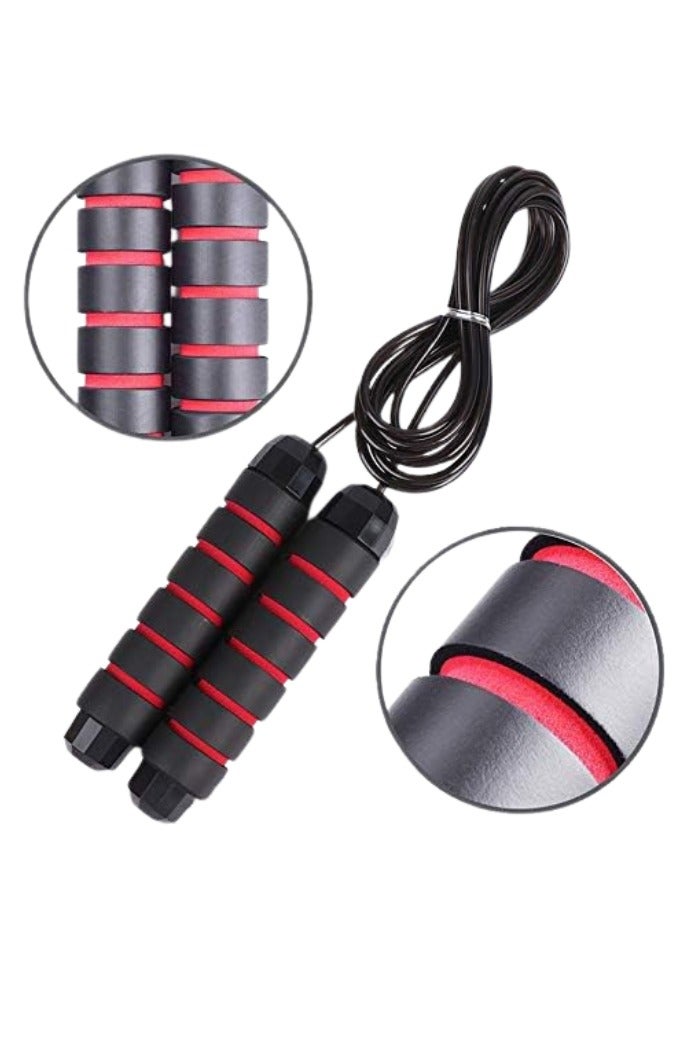 Weighted Adjustable Jump Rope for Fitness, CrossFit, Boxing & Cardio – High Speed Skipping Rope with Steel Wire Cable, Smooth Bearing System & Anti-Slip Foam Handles – Ideal for Men, Women & Kids Home Workouts - Image 2