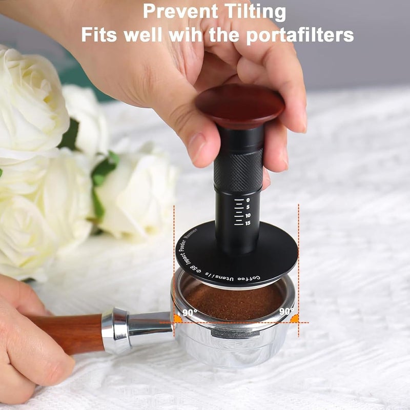 58mm Coffee Tamper, Stainless Steel Tool with Walnut Wood Handle, Even Compaction for Lovers - Image 5