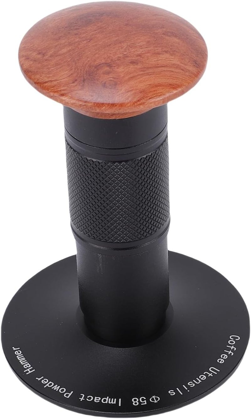 58mm Coffee Tamper, Stainless Steel Tool with Walnut Wood Handle, Even Compaction for Lovers - Image 4