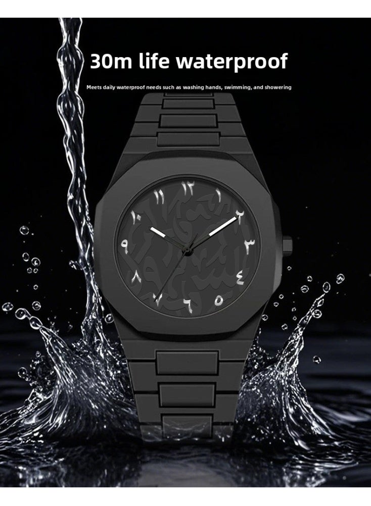 ساعة كوارتز صغيرة فريدة من نوعها للرجال والنساء، مينا دوبامين نابض بالحياة، ساعة عصرية غير رسمية مقاومة للماء للاستخدام اليومي - Image 5