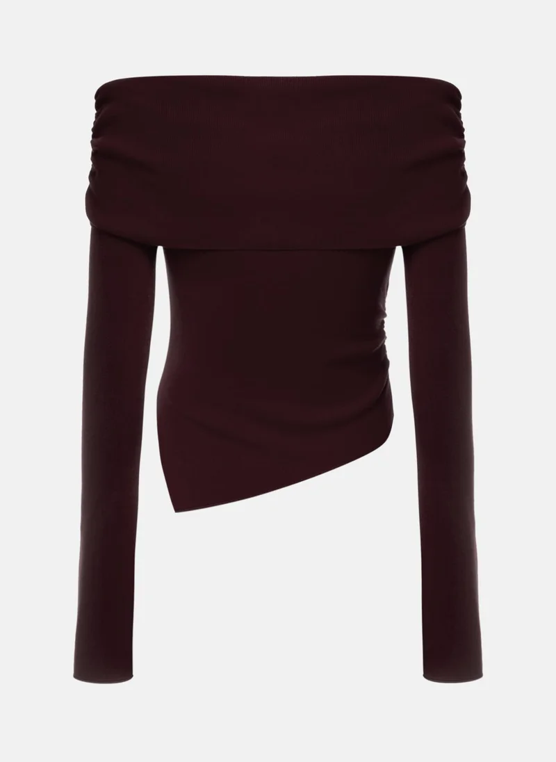 Lichi Knitted jumper with open shoulder line