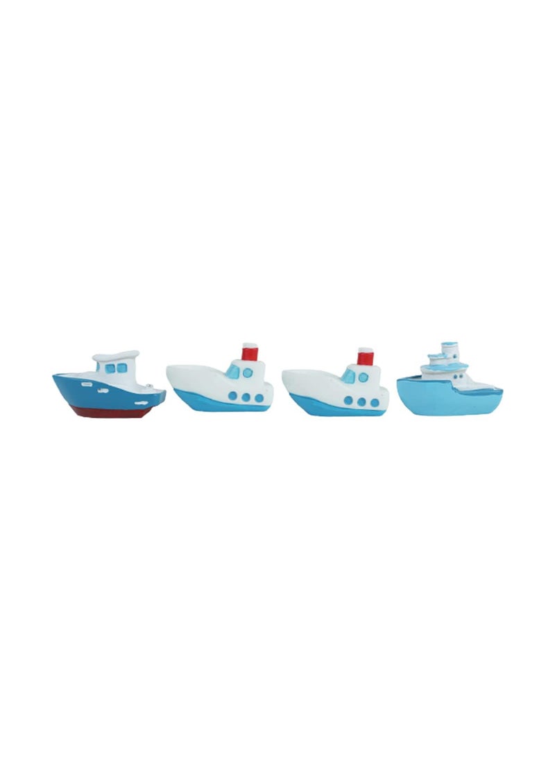 Wonderland - Wonderland Miniature Toys Set of 4 Ship (Miniature Garden Accessories for Tray Garden) - Image 1