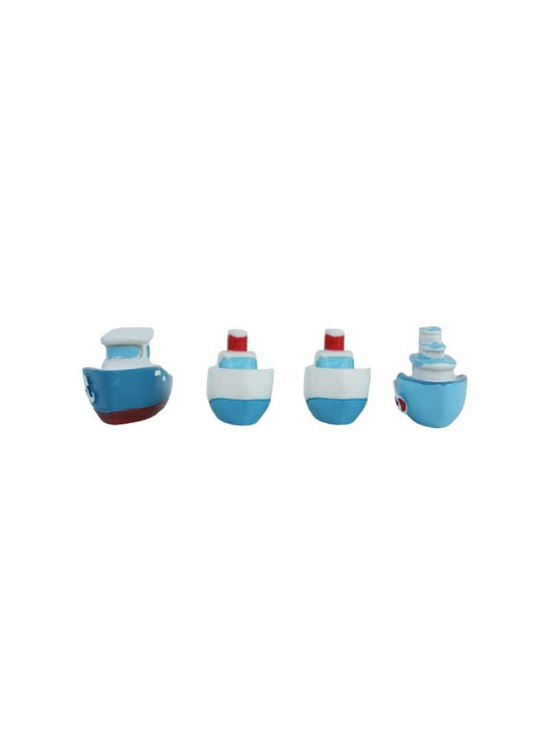 Wonderland - Wonderland Miniature Toys Set of 4 Ship (Miniature Garden Accessories for Tray Garden) - Image 1