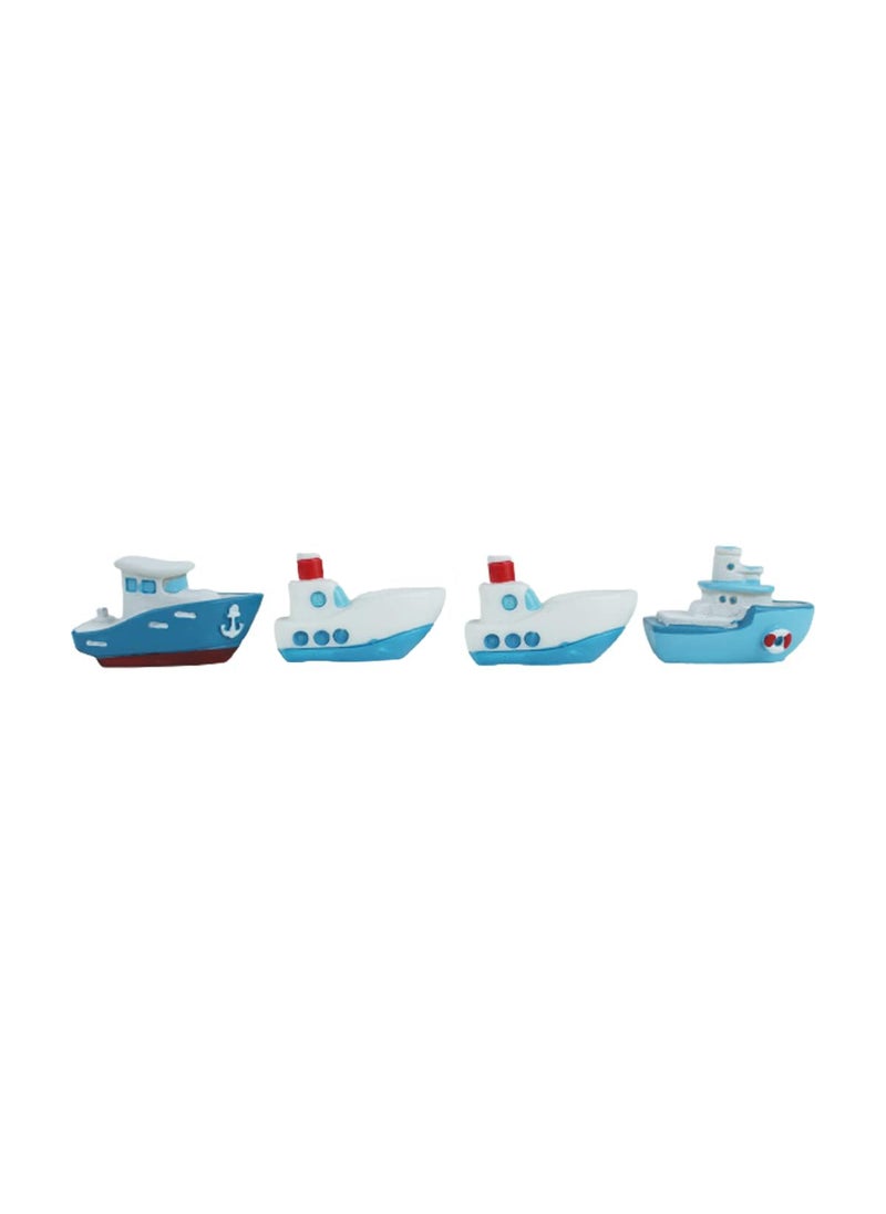 Wonderland - Wonderland Miniature Toys Set of 4 Ship (Miniature Garden Accessories for Tray Garden) - Image 1