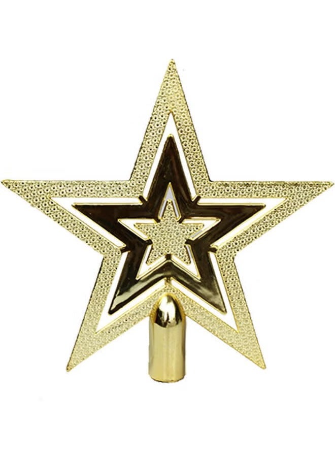 ACLIX Christmas Decorative Accessories Pack Of Four Christmas Tree Ornaments Decor Included 24 Pcs Of Gold Ball 1 Tree Top Star 12 Pieces Of Bow And 1 Hollow Glitter Flower Gold  - Image 4