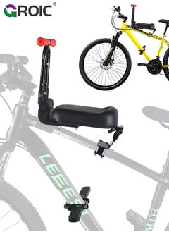 GROIC Child Bike Seat, Kids Bike Seat with Handlebar Attachment, Detachable Front Mounted Child Bicycle Seats with Foot Pedals for  Children from 1 to 8 Years Old, Suitable for Square Tube Bicycles  - Image 1