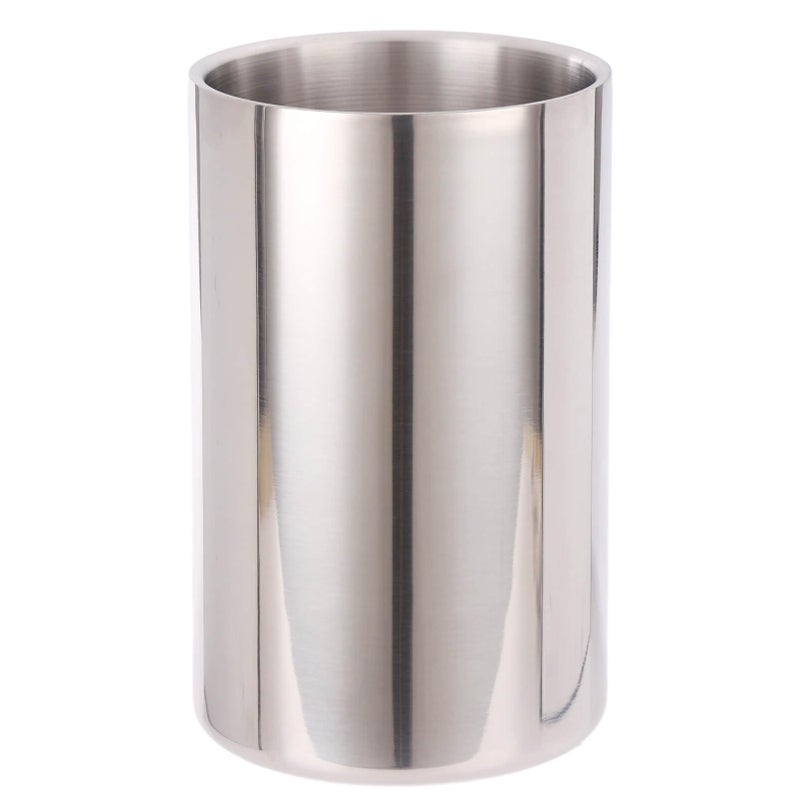 Double Wall Utensil Holder 304 Stainless Steel Sleek Kitchen Utensil Holder for Countertop Spatula Spoon Storage Organizer Large Cooking Utensil Caddy Counter Shining Utensil Crock Mirror Polish