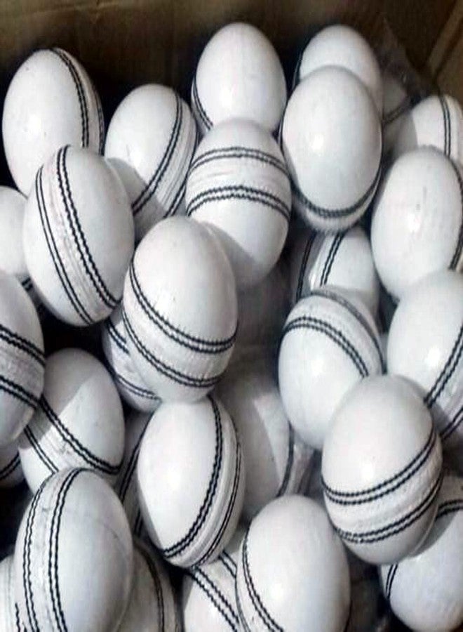 AnNafi® White Cricket Ball | White Color Leather Cricket Balls For Practice A Grade Handstitched | Senior Official Hard & Seasoned |No Stamp For Indoor and Outdoor Practice & Training Cricket Ball (1) - Image 5