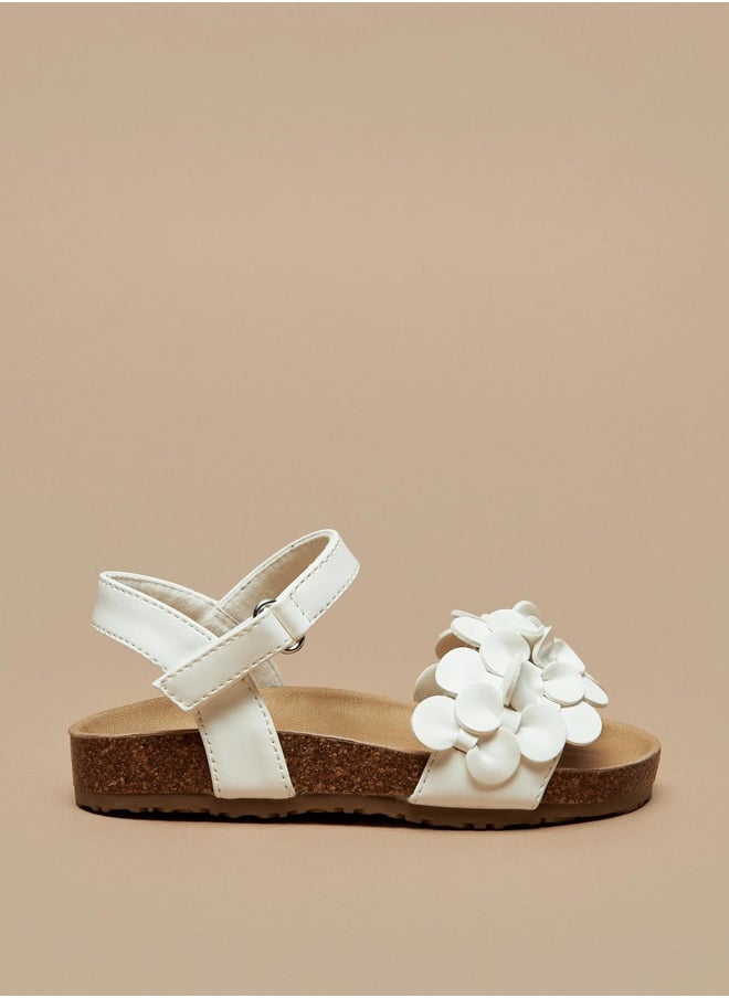 Flora Bella By Shoexpress - Girls Applique Detail Sandals With Hook And Loop Closure - Image 1